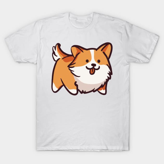 Happy Corgi Dog T-Shirt by Olex022